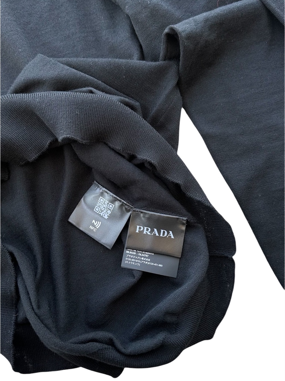 Prada Black Wool Crewneck Sweater - Picture 3 of 4